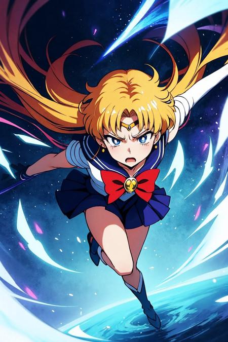 00012-2276967310-8k, Anime digital manga page, full body close up image, Exquisite, white magic girl Sailor Moon, short blond and red asymmetric.jpg